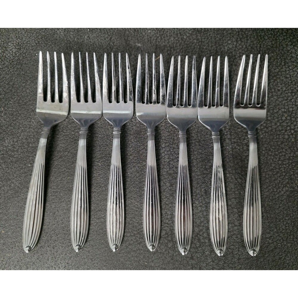 Reed & Barton 8/10 Stainless Jubilee 7 Salad Forks